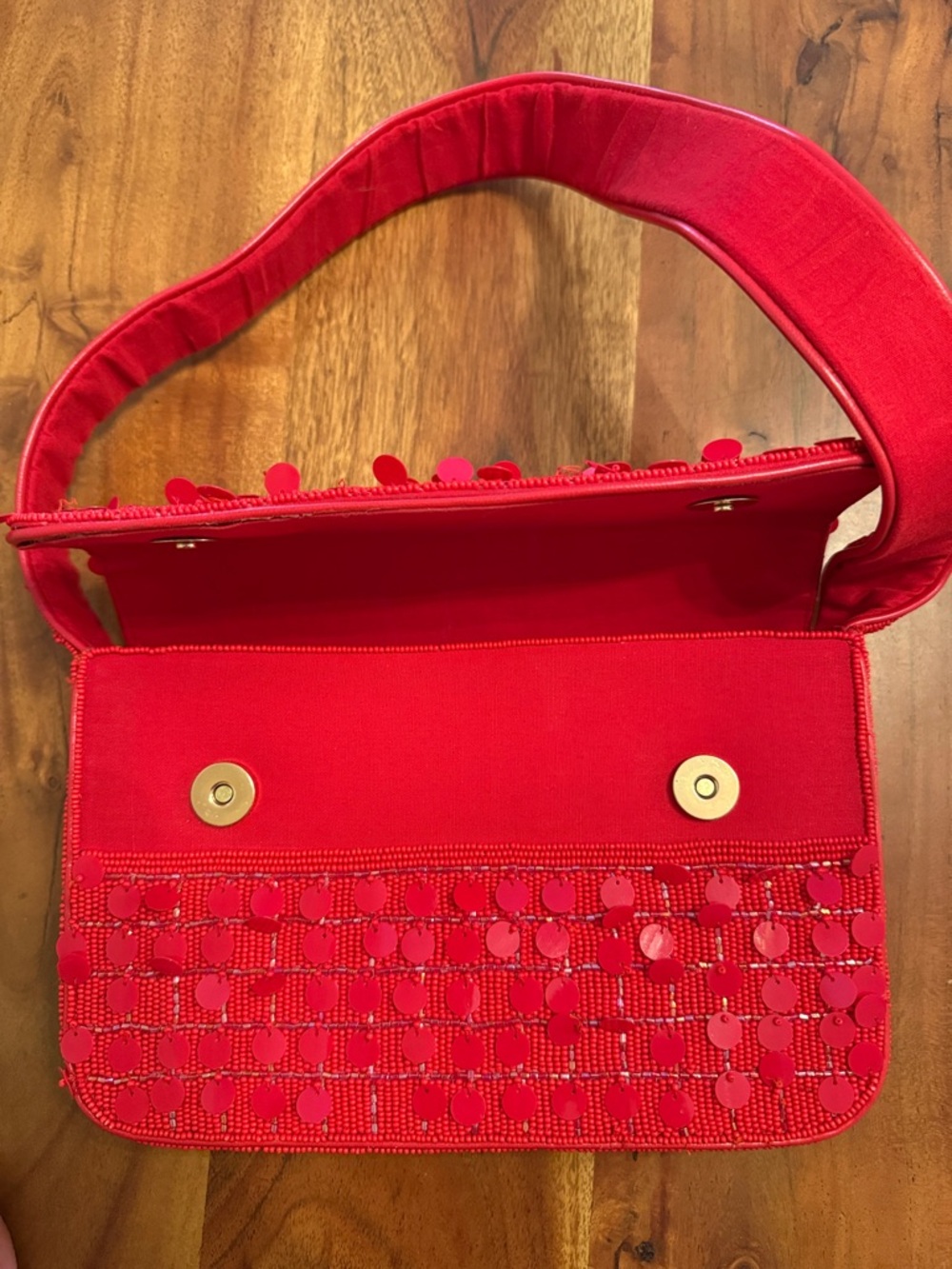 Red sequined bag by Lulus - Picture 2 of 3